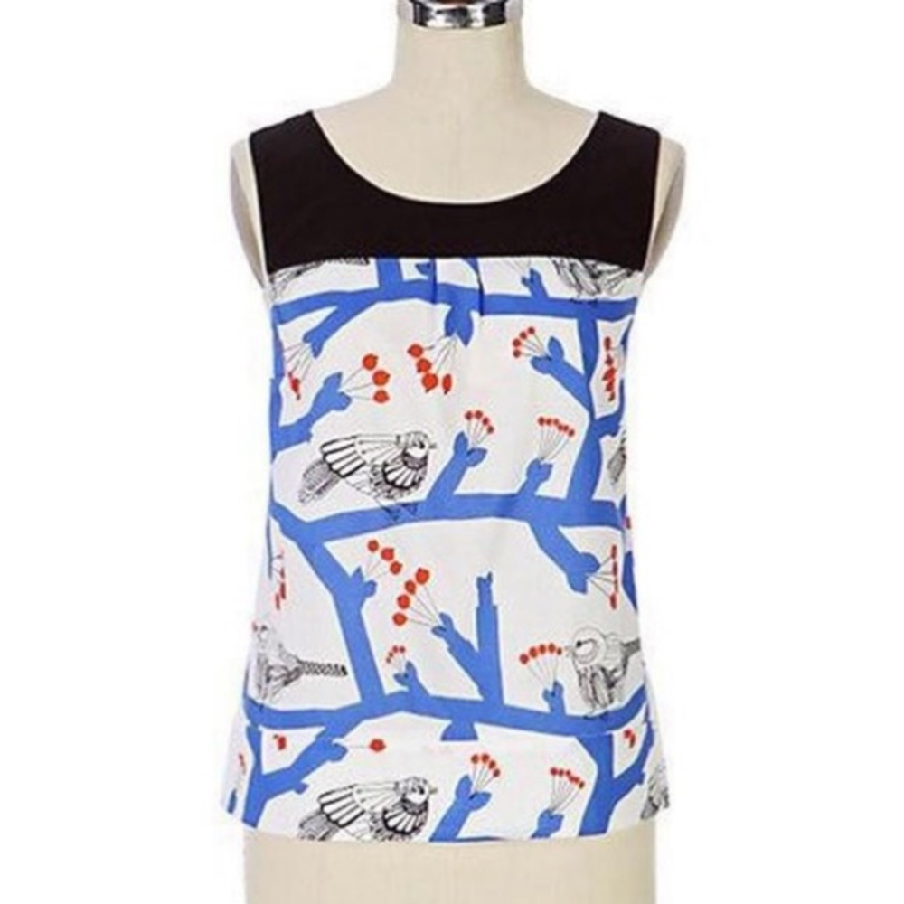 Anthropologie Marimekko bird print top